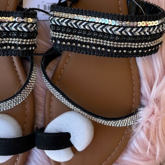 Sonoma Boho Slide Sandals With Bling Women Size Small - Picture 2 of 8